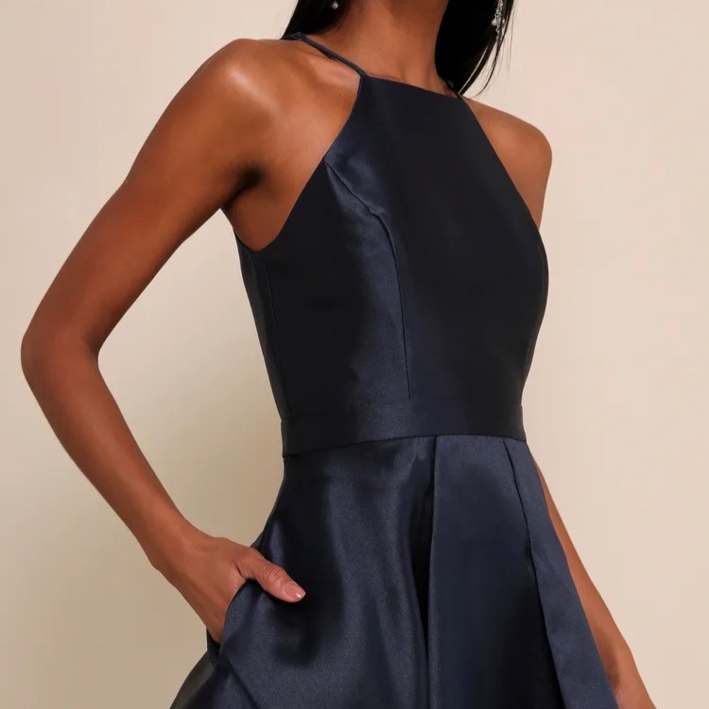 Lulu's Midnight Blue High-Low Dress - Picture 3 of 8